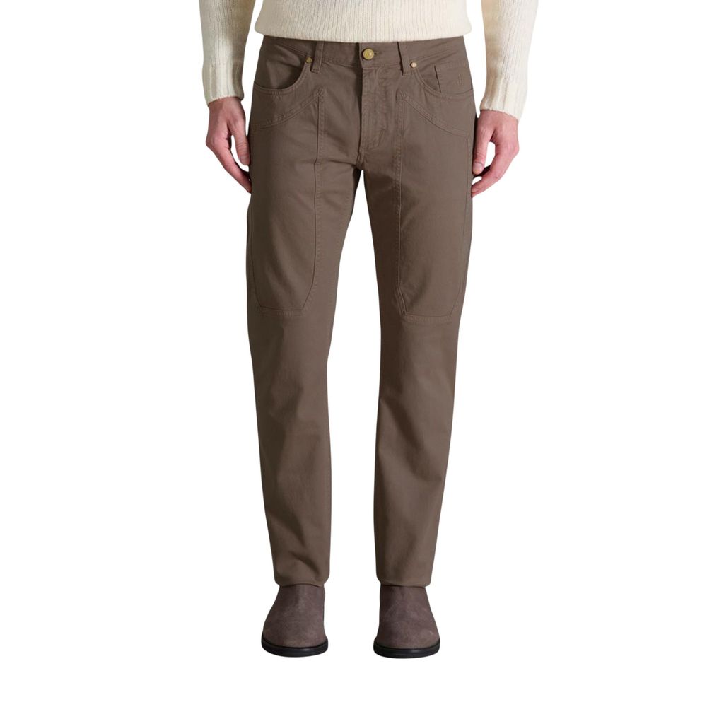 Pantaloni skinny Jeckerson in cotone marrone