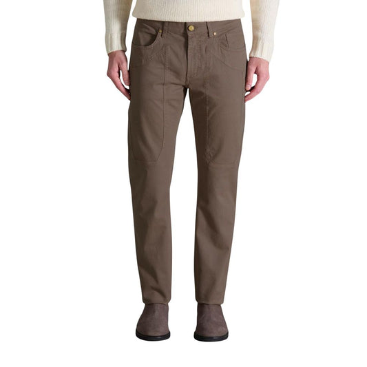 Pantalon skinny Jeckerson en coton marron