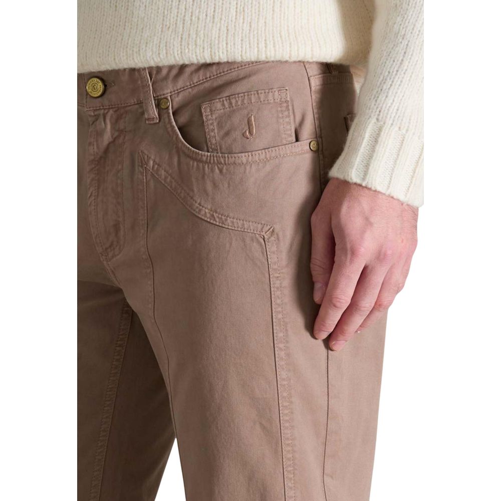 Pantaloni skinny in cotone beige Jeckerson