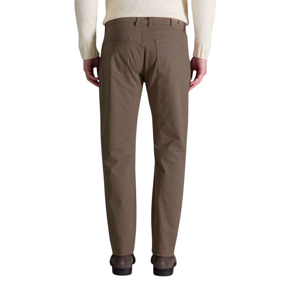 Pantaloni skinny Jeckerson in cotone marrone