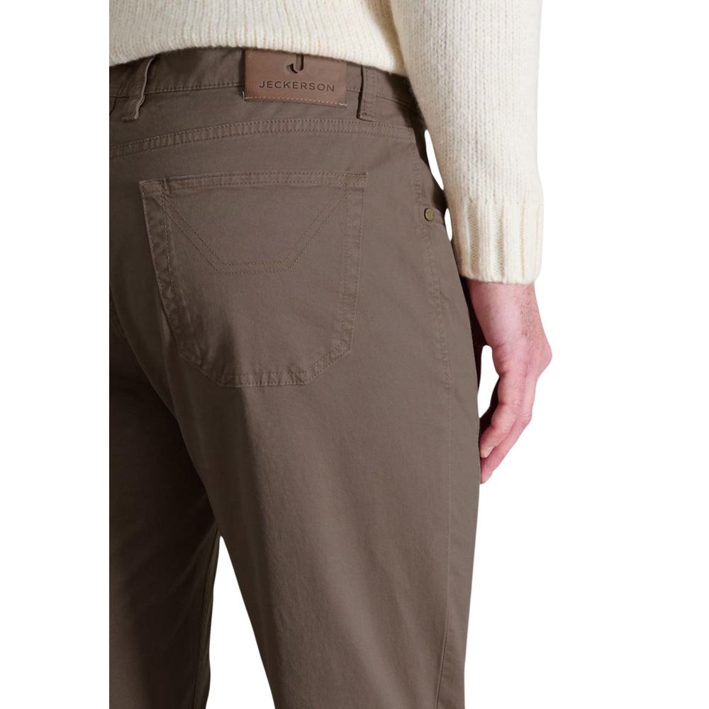 Pantaloni skinny Jeckerson in cotone marrone