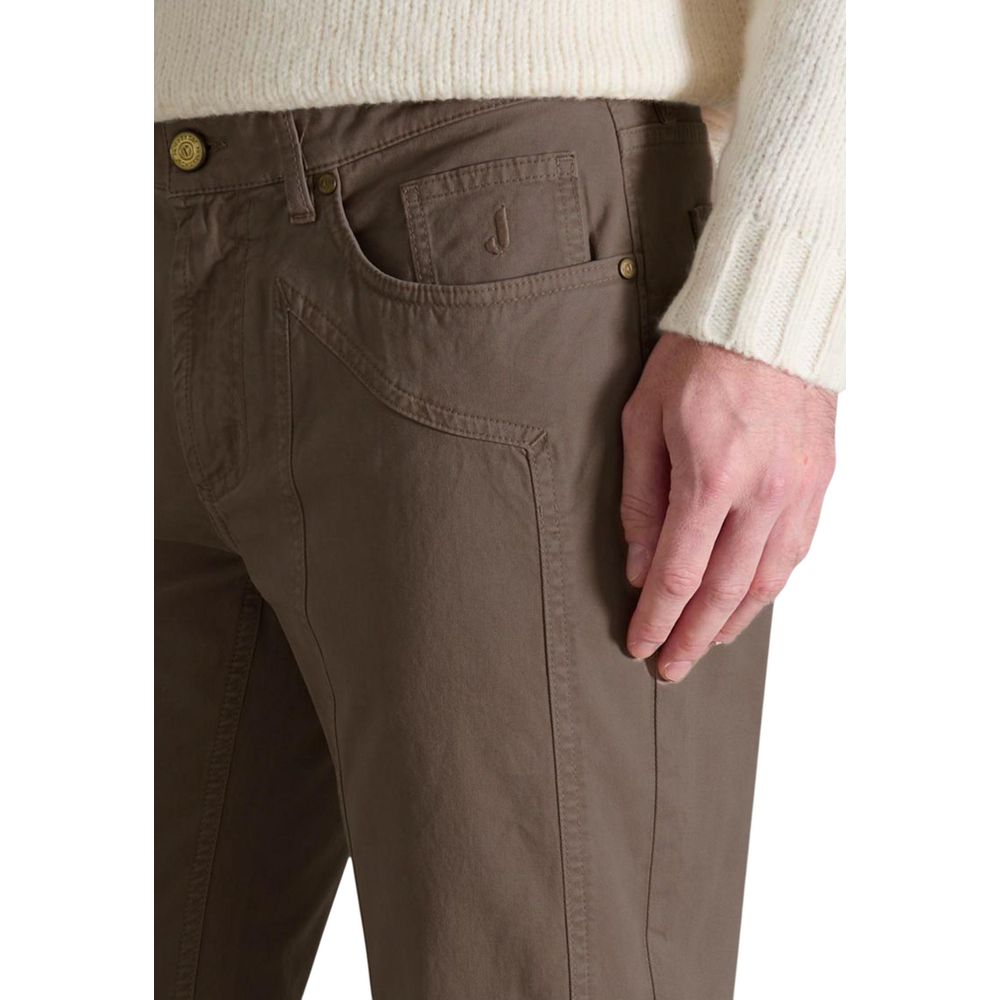 Pantaloni skinny Jeckerson in cotone marrone