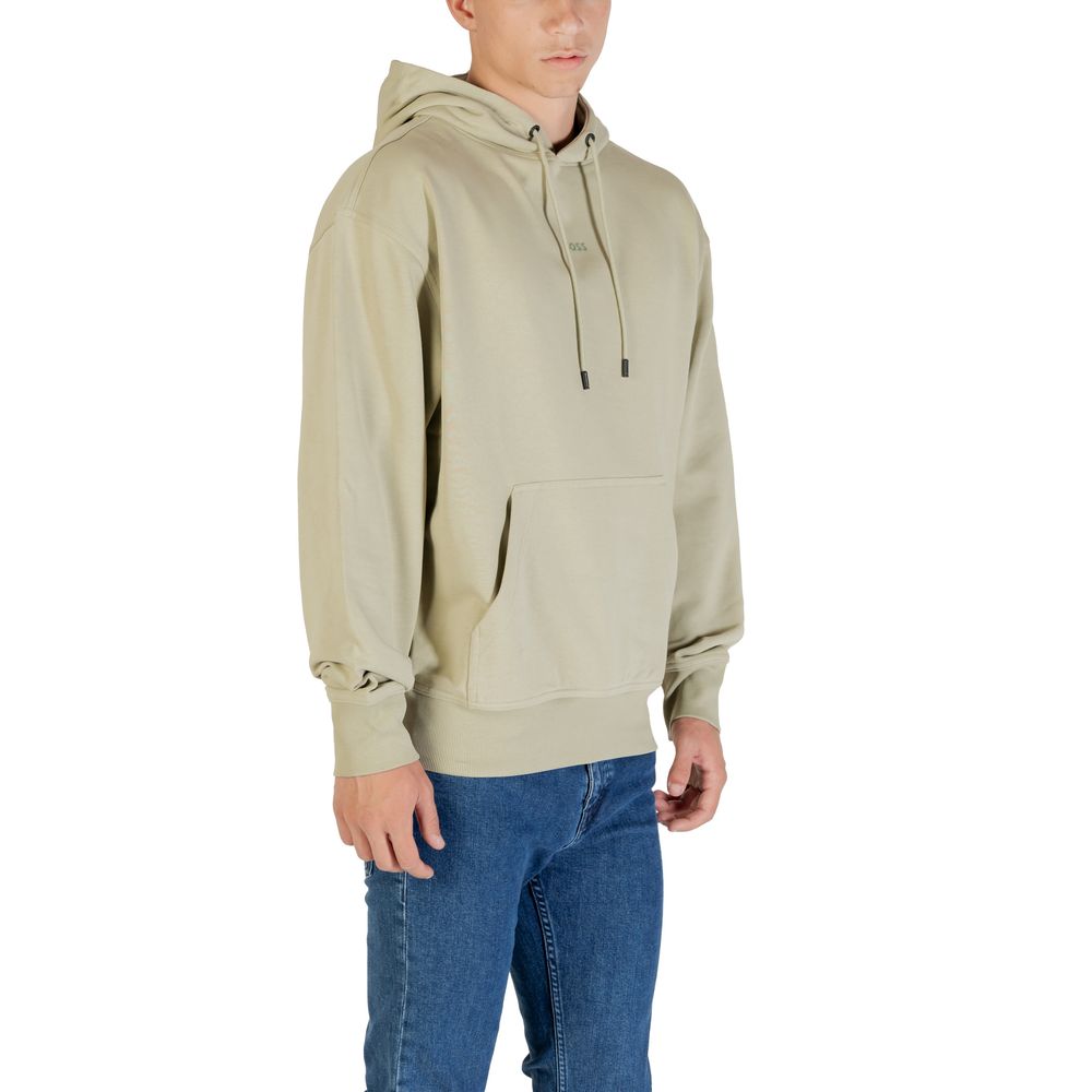 Felpa con cappuccio in cotone Hugo Boss Green
