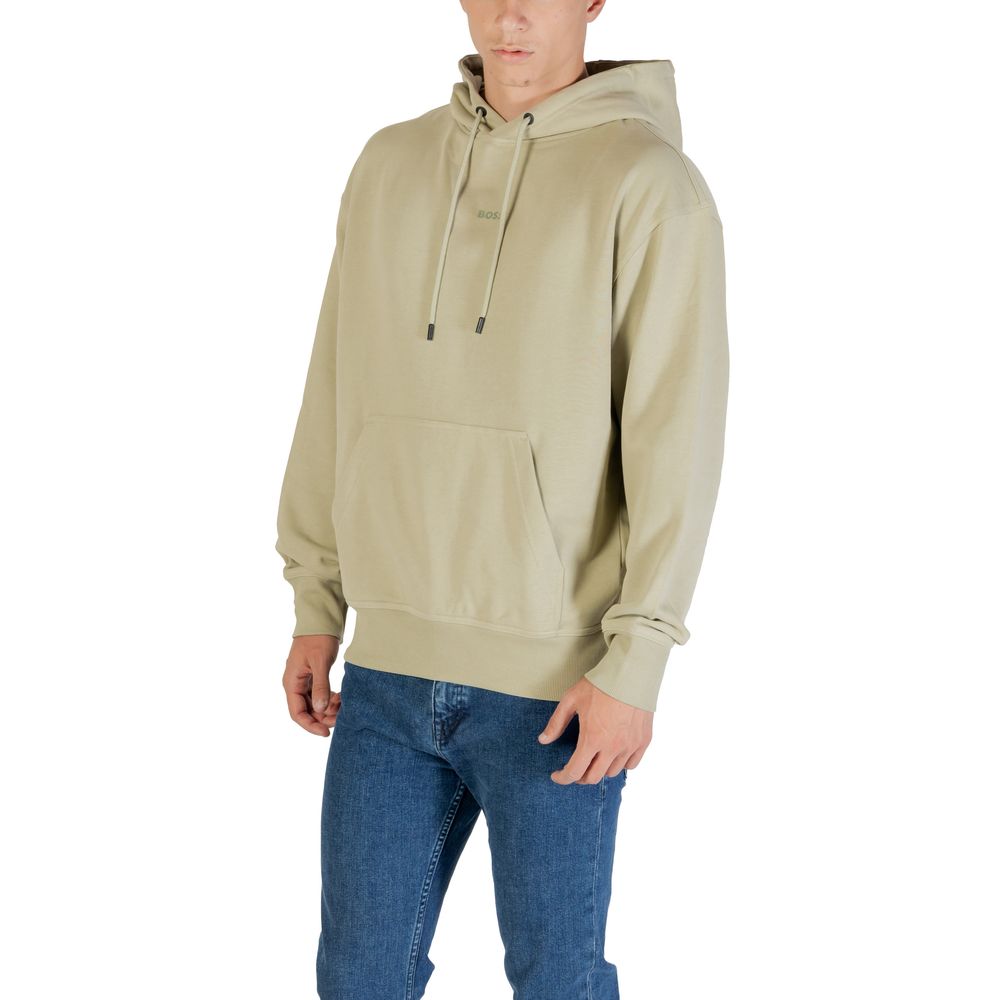 Felpa con cappuccio in cotone Hugo Boss Green