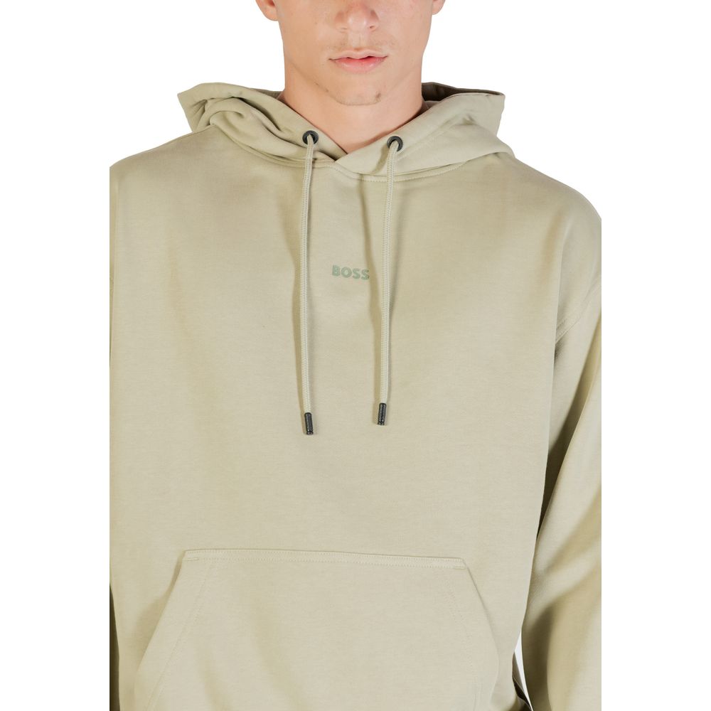 Felpa con cappuccio in cotone Hugo Boss Green