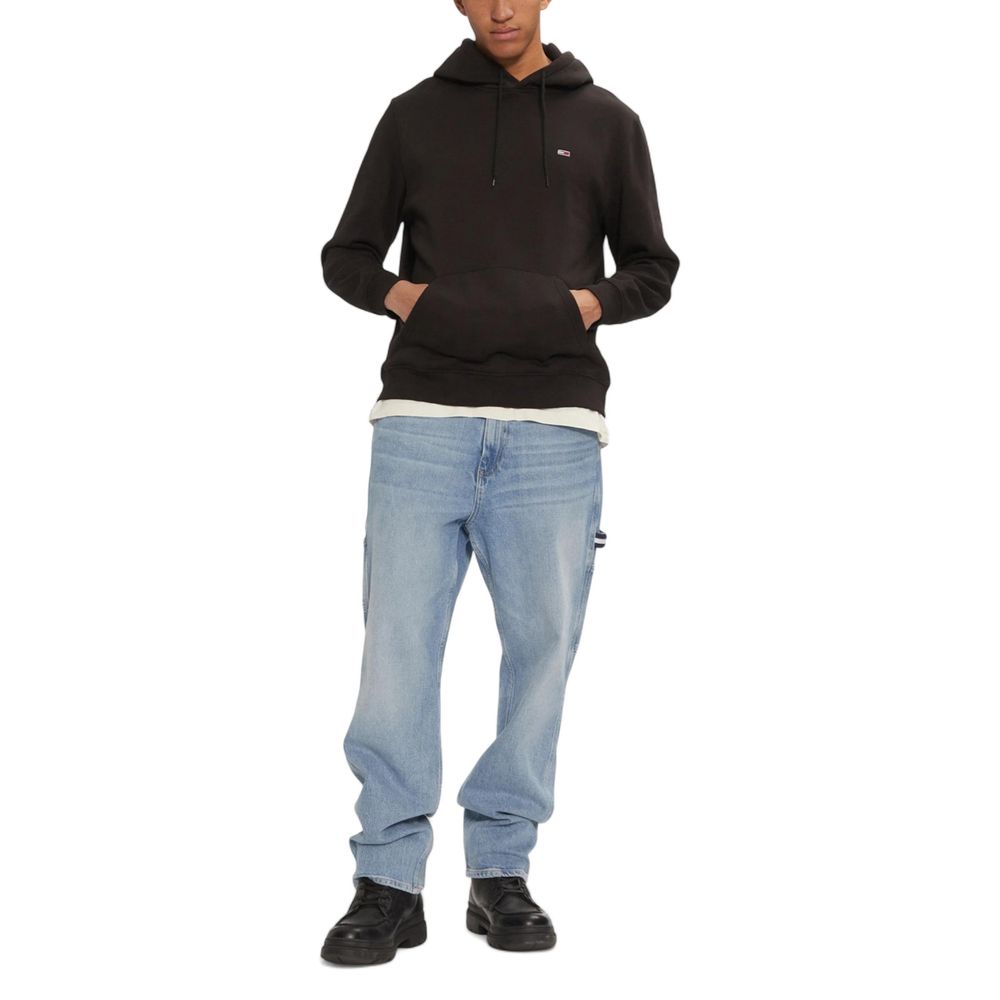 Felpa Tommy Hilfiger Jeans in Cotone Nero