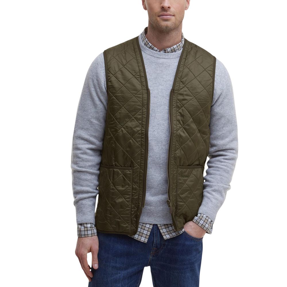 Gilet sans manches Barbour vert en polyamide