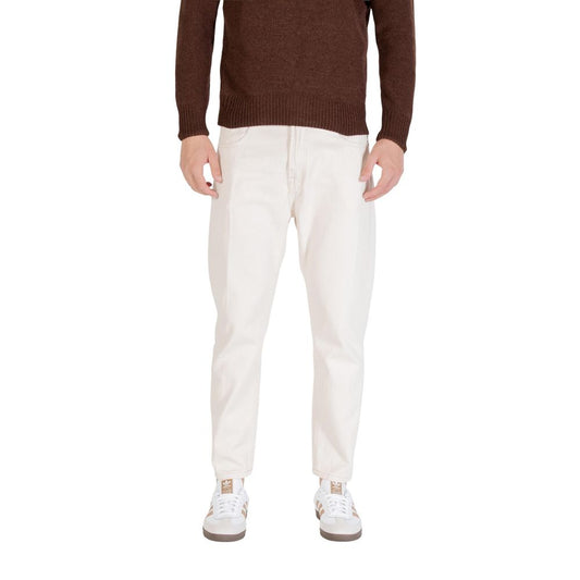 Gianni Lupo Jeans Relaxed Fit in Cotone Crema