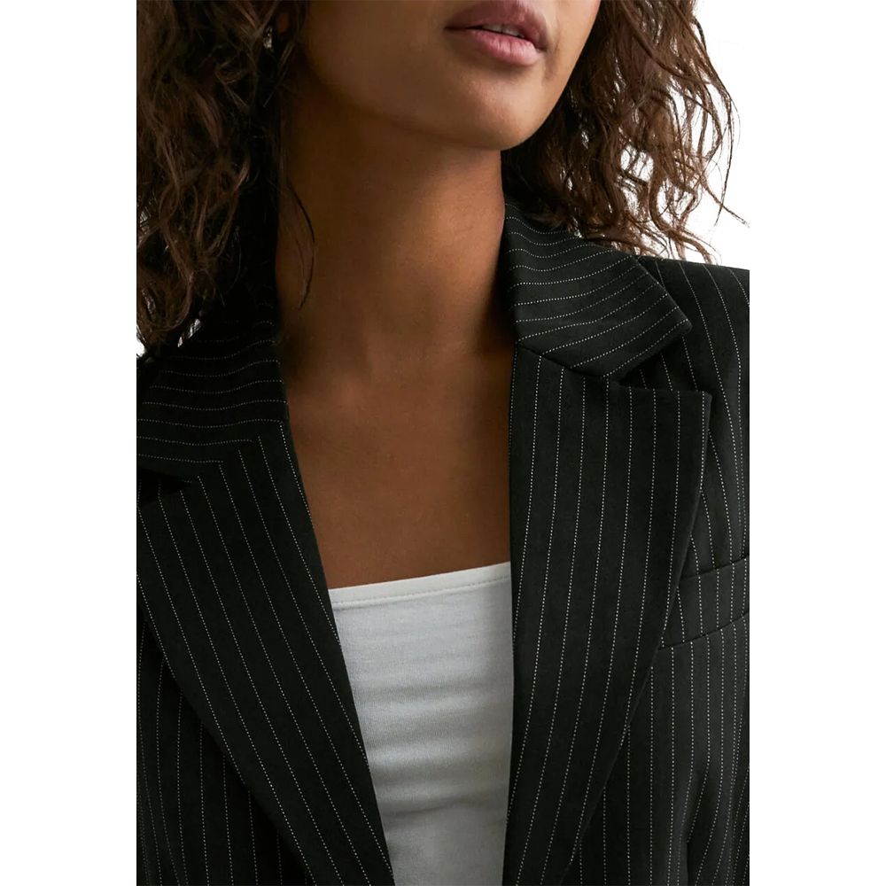Blazer en polyester recyclé, couleur noire uniquement