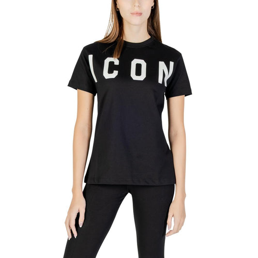 T-shirt Icon in cotone nero