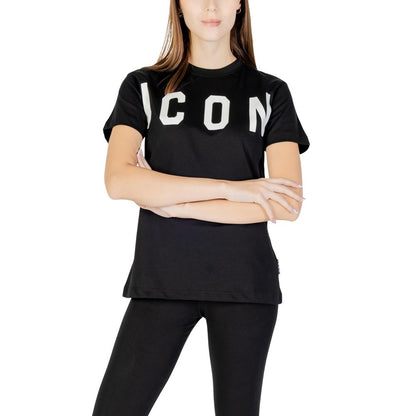 T-shirt Icon in cotone nero