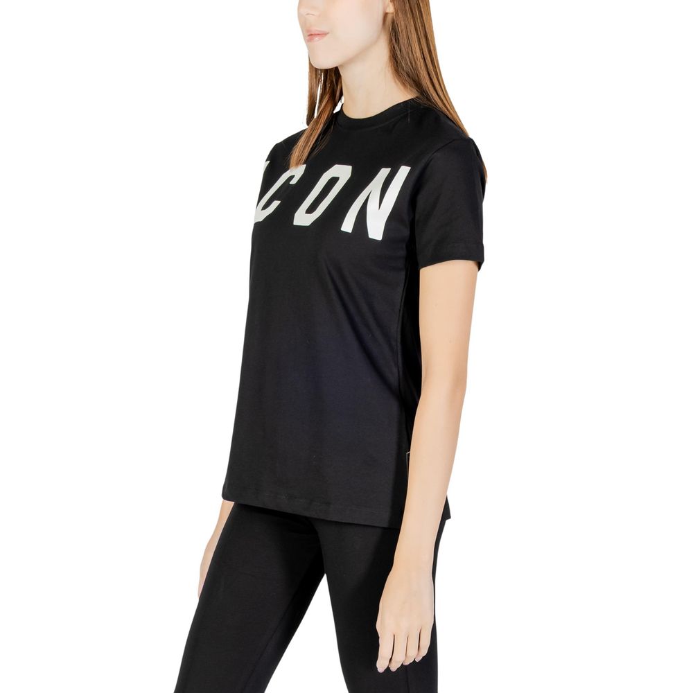 T-shirt Icon in cotone nero