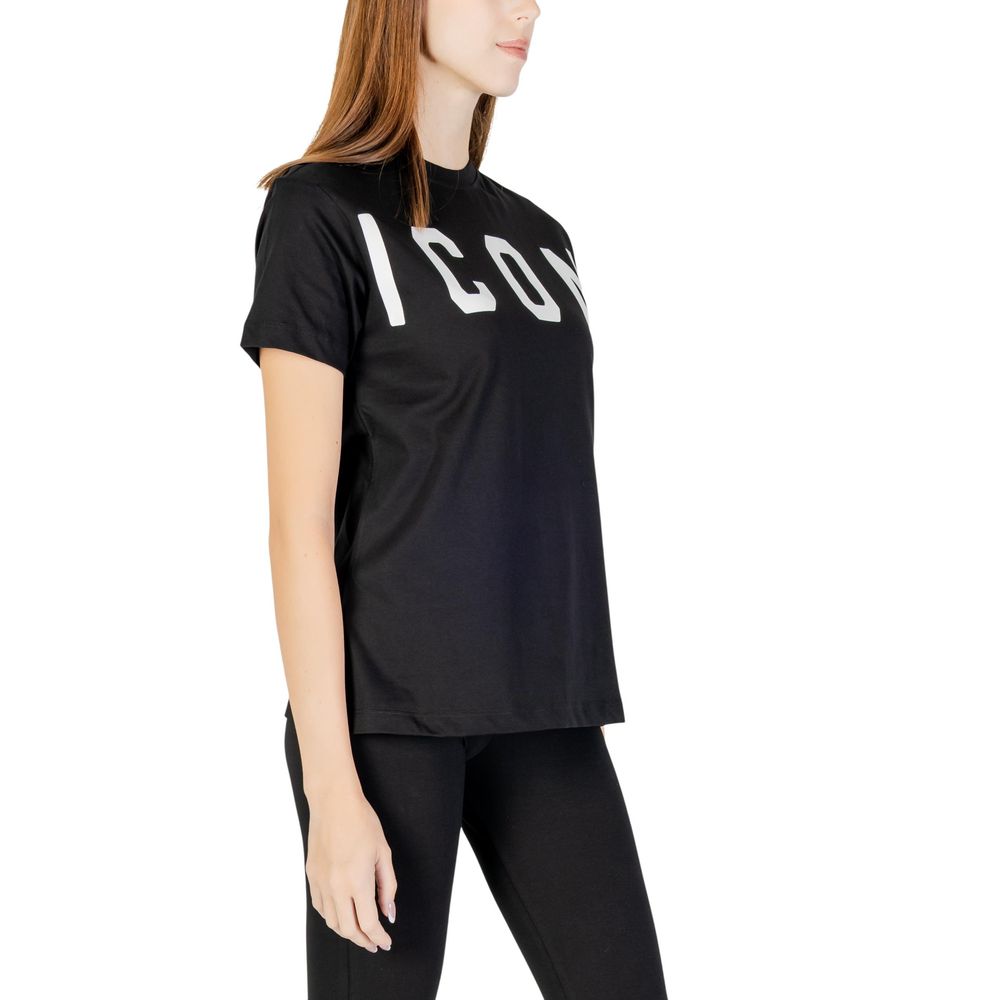 T-shirt Icon in cotone nero