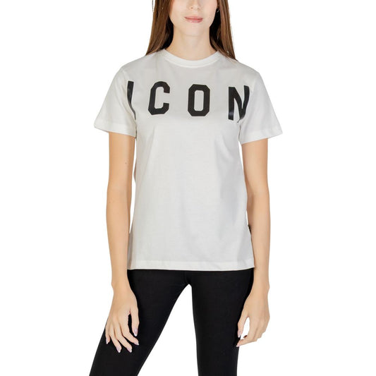 T-shirt Icona in cotone color crema