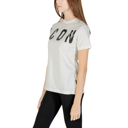 T-shirt Icona in cotone color crema