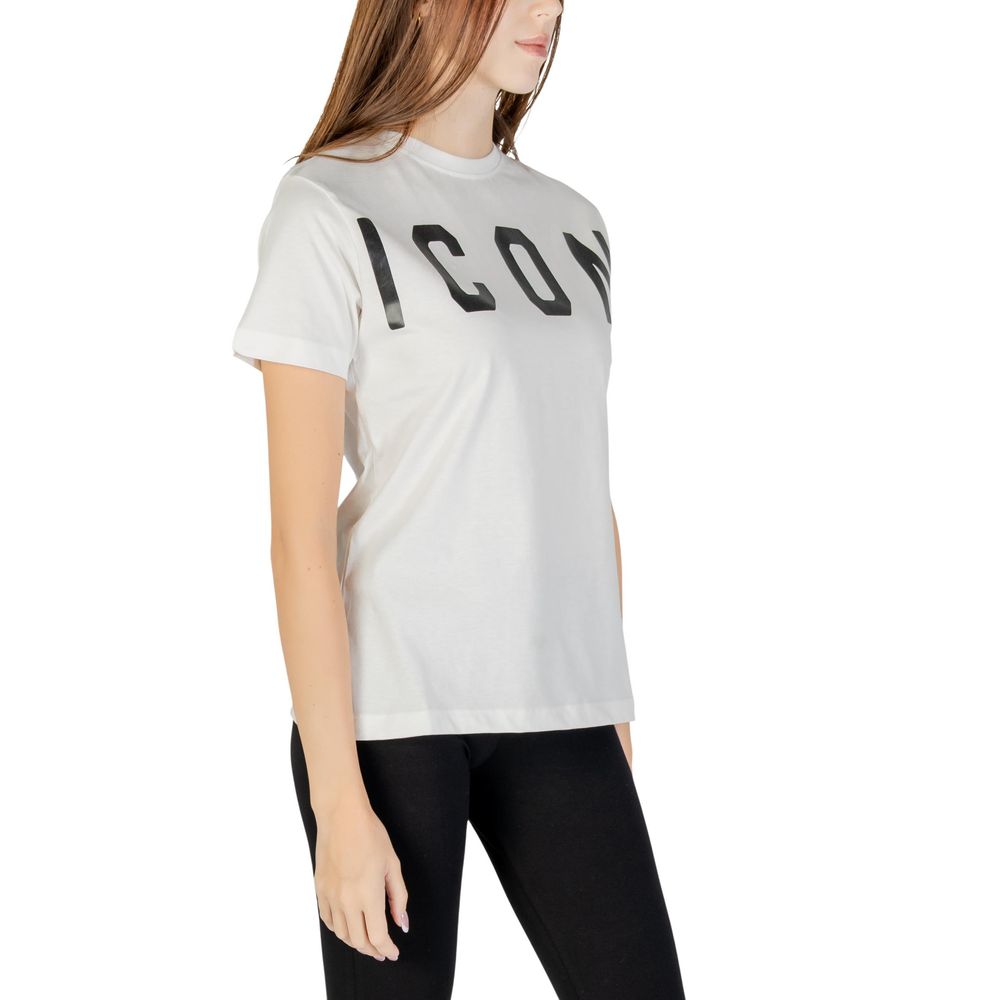T-shirt Icona in cotone color crema