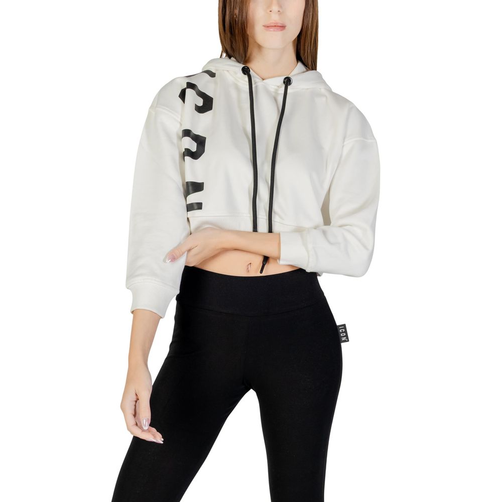 Sweat à capuche Icon en coton crème