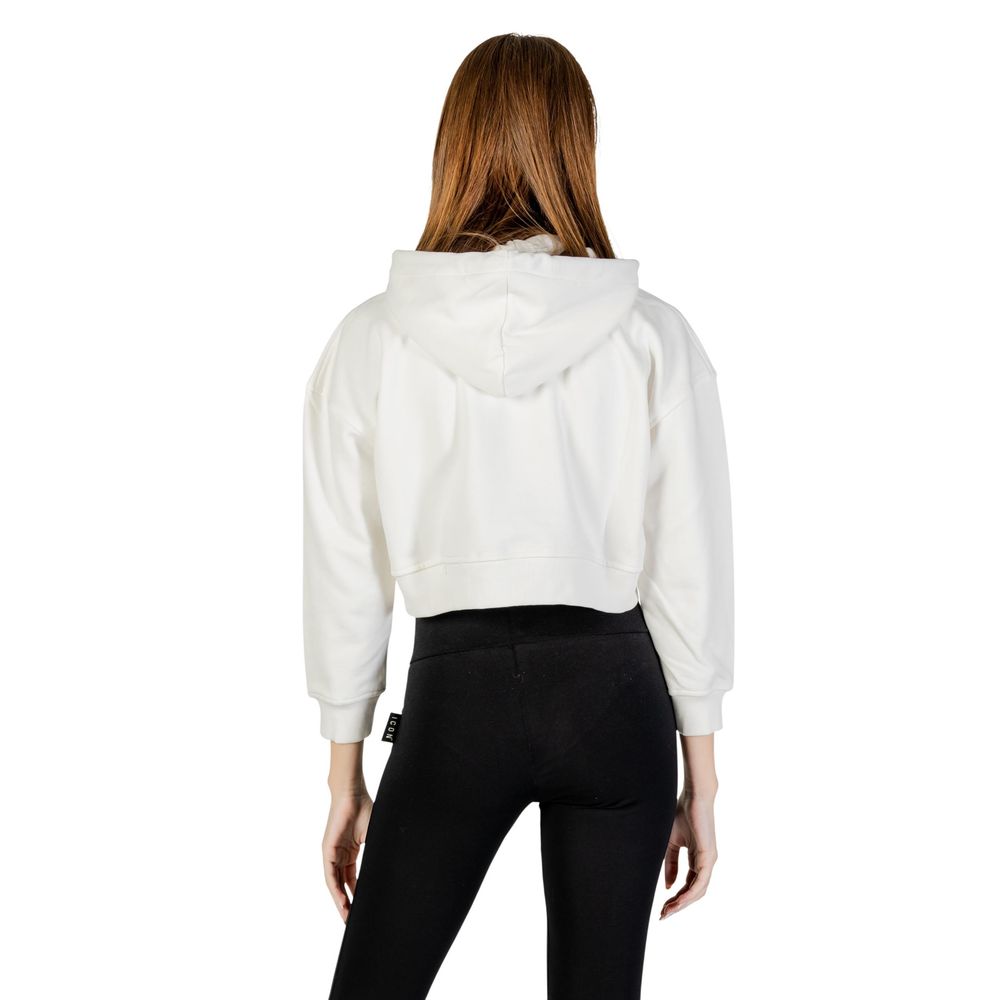 Sweat à capuche Icon en coton crème