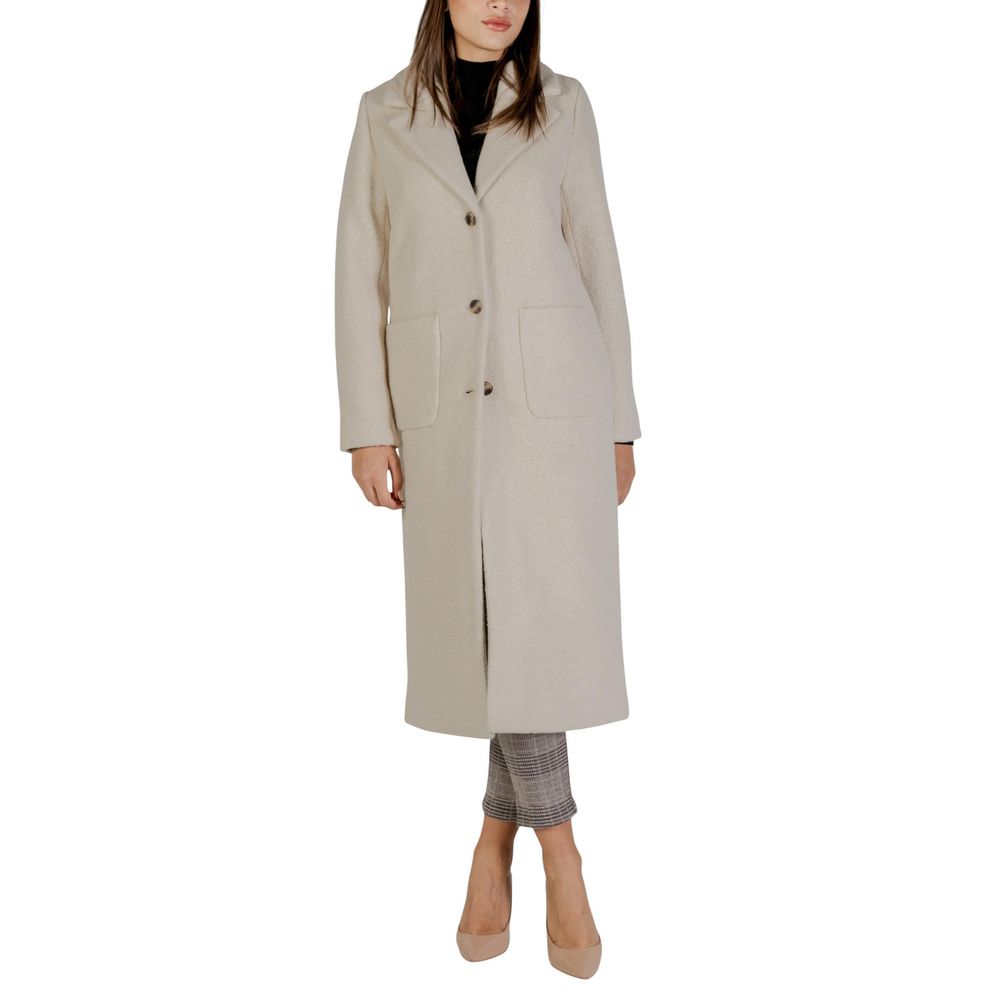 Cappotto ICHI in lana color crema