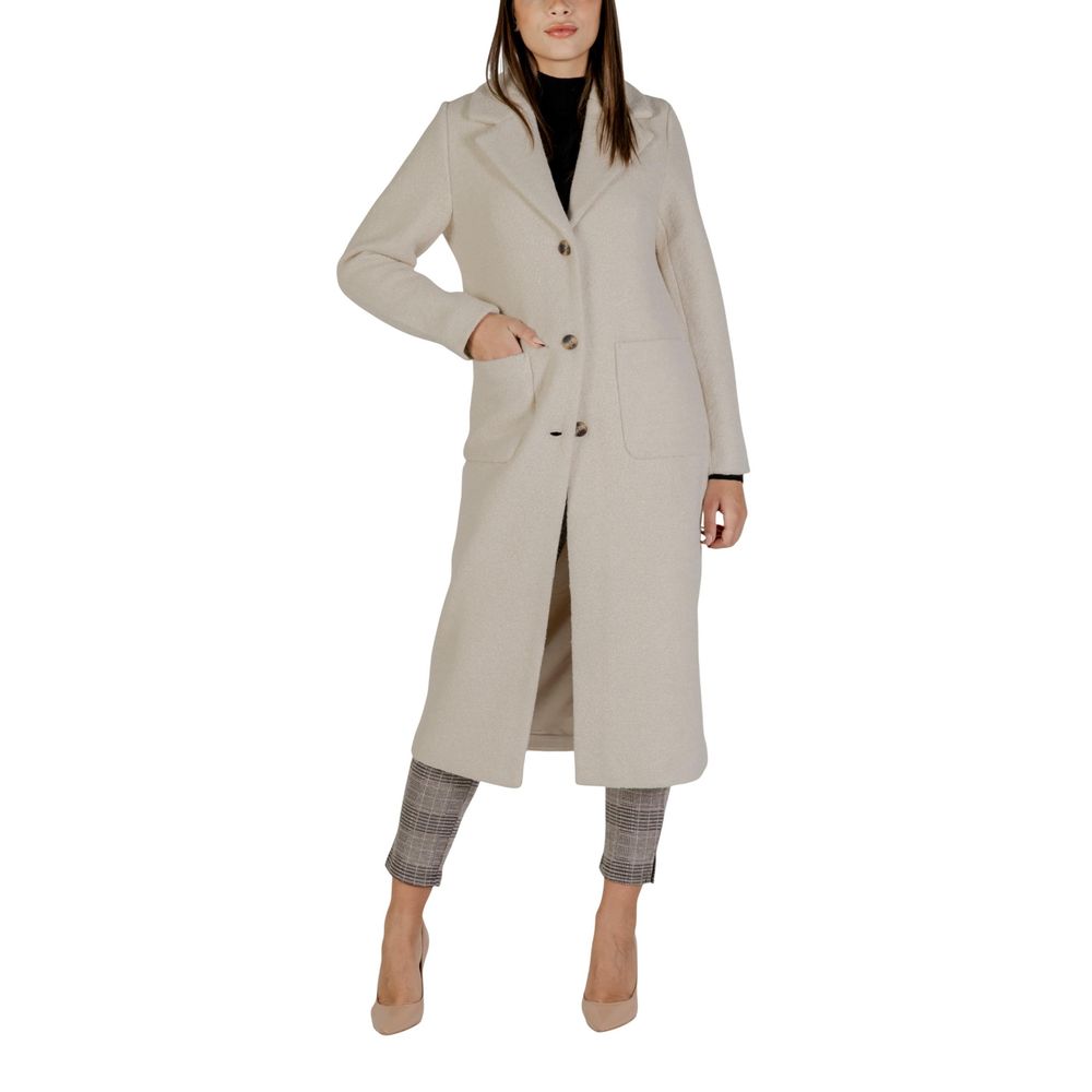 Cappotto ICHI in lana color crema