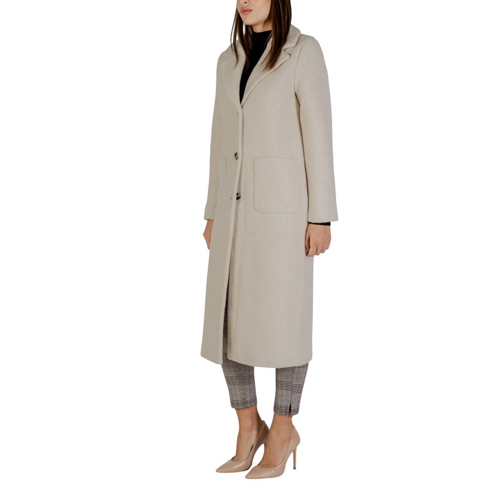 Cappotto ICHI in lana color crema