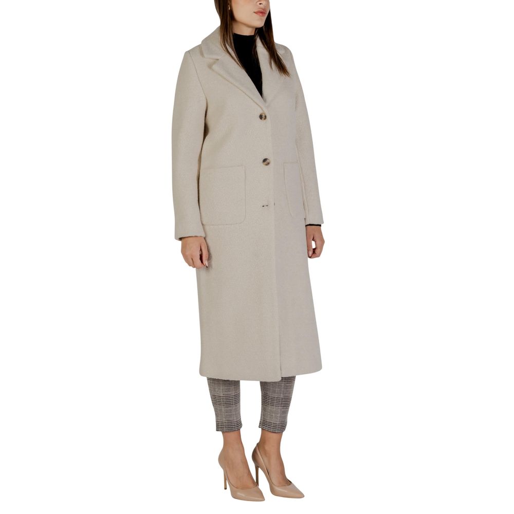 Cappotto ICHI in lana color crema