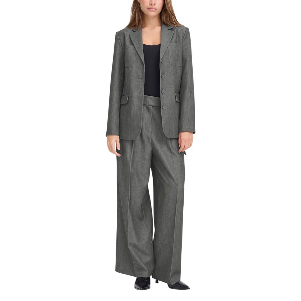 Blazer gris en polyester ICHI