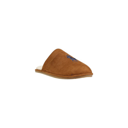 Ciabatte in Tessuto Marrone Ralph Lauren