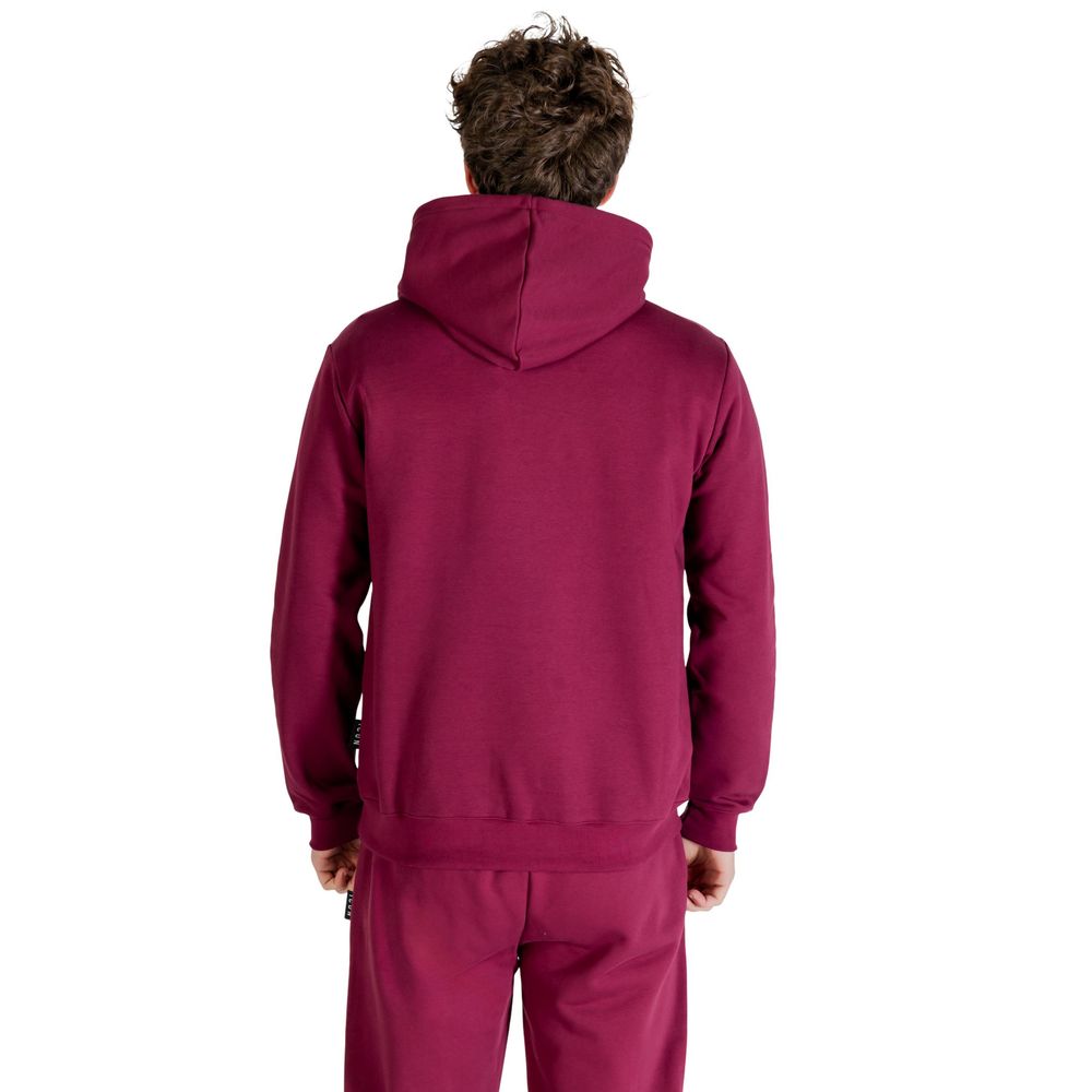 Felpa con cappuccio in cotone Icon Bordeaux