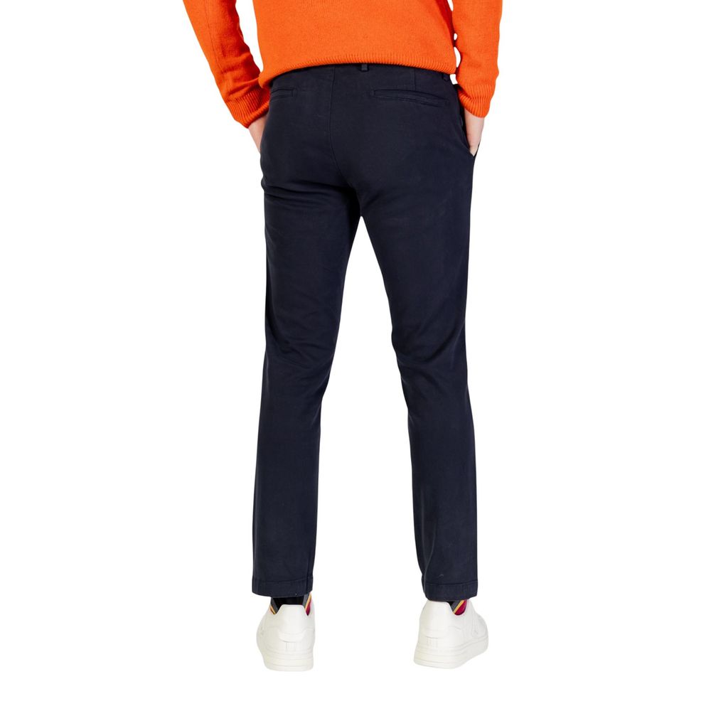 Pantalon slim en coton bleu Borghese