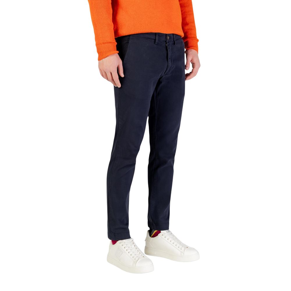 Pantalon slim en coton bleu Borghese