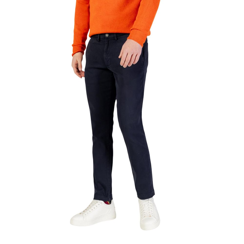 Pantalon slim en coton bleu Borghese