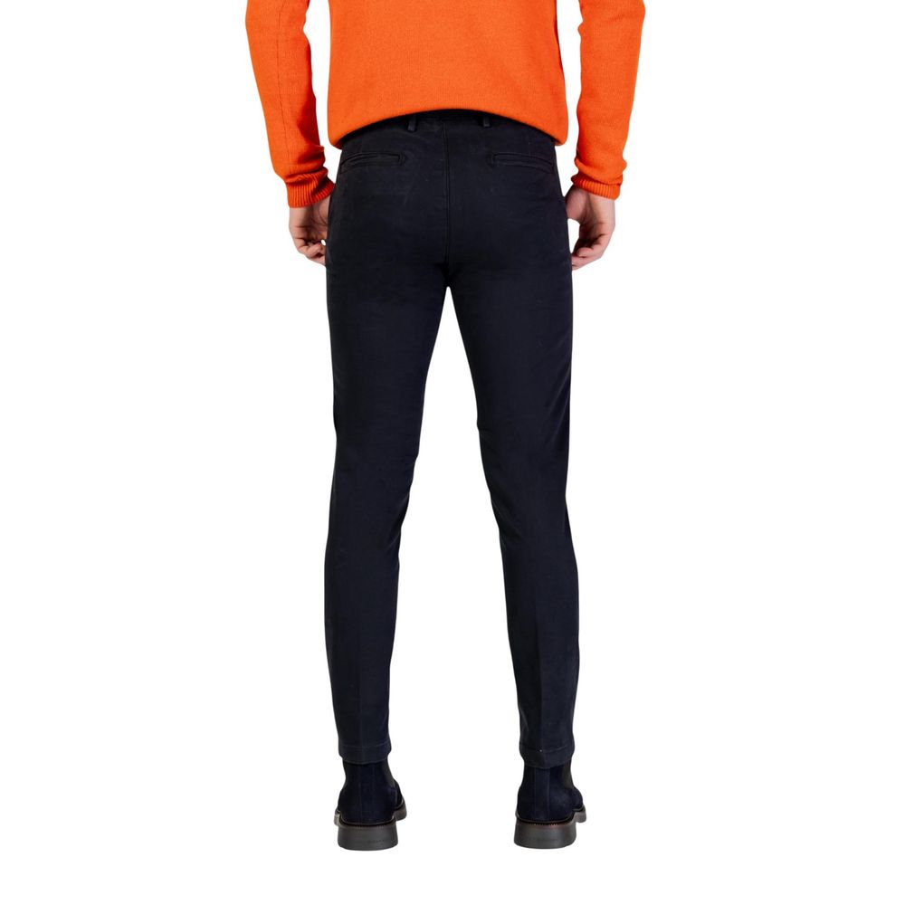 Pantalon slim en coton bleu Borghese
