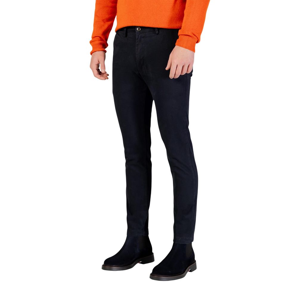 Pantalon slim en coton bleu Borghese