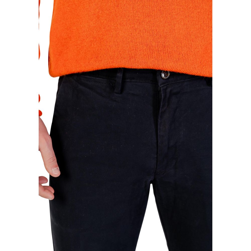 Pantalon slim en coton bleu Borghese