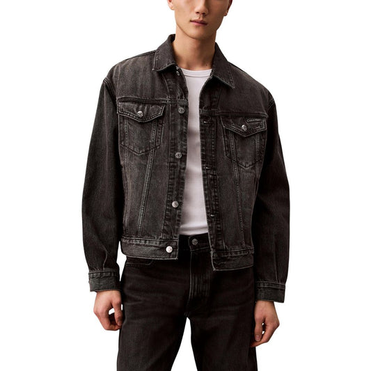 Calvin Klein Jeans Giacca di Jeans Nera in Cotone