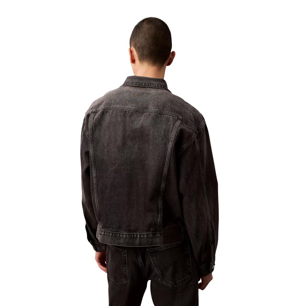 Calvin Klein Jeans Giacca di Jeans Nera in Cotone