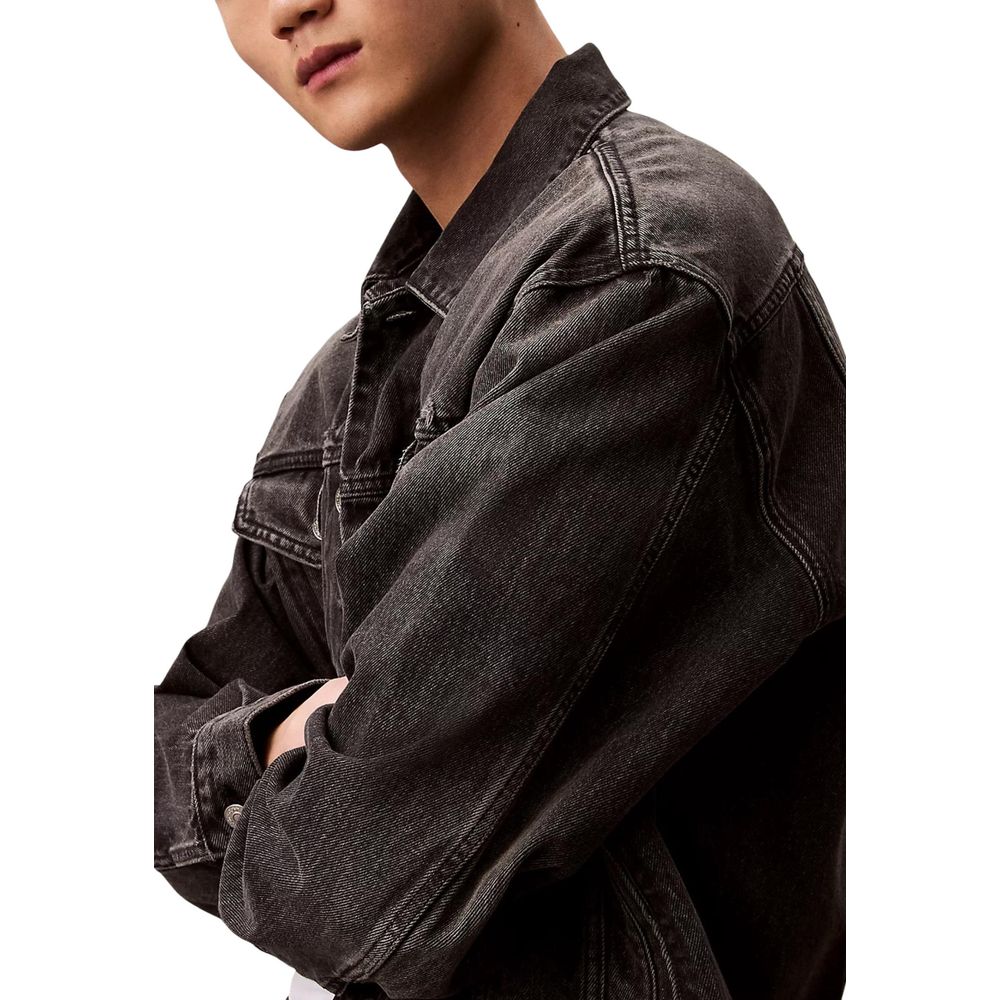 Calvin Klein Jeans Giacca di Jeans Nera in Cotone