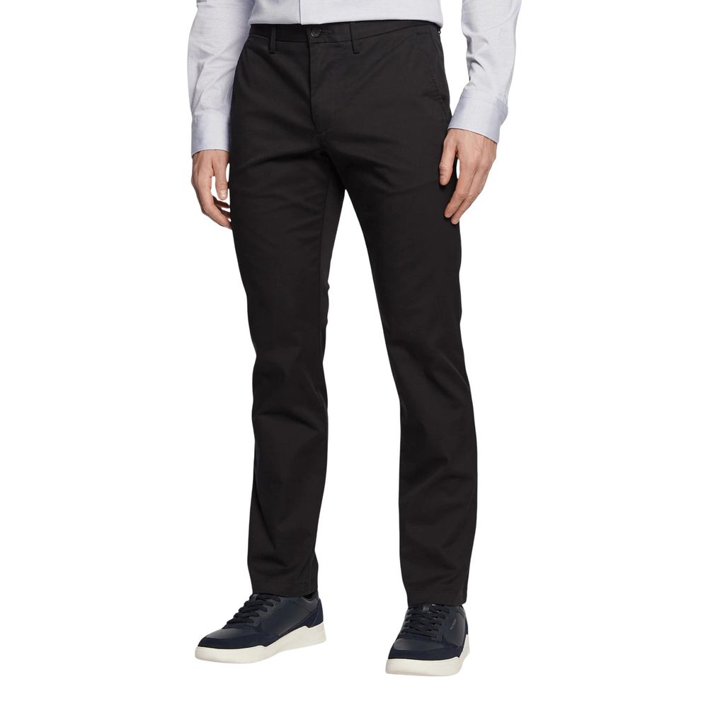 Pantalon décontracté en coton recyclé noir Tommy Hilfiger