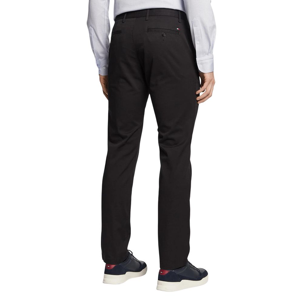 Pantalon décontracté en coton recyclé noir Tommy Hilfiger