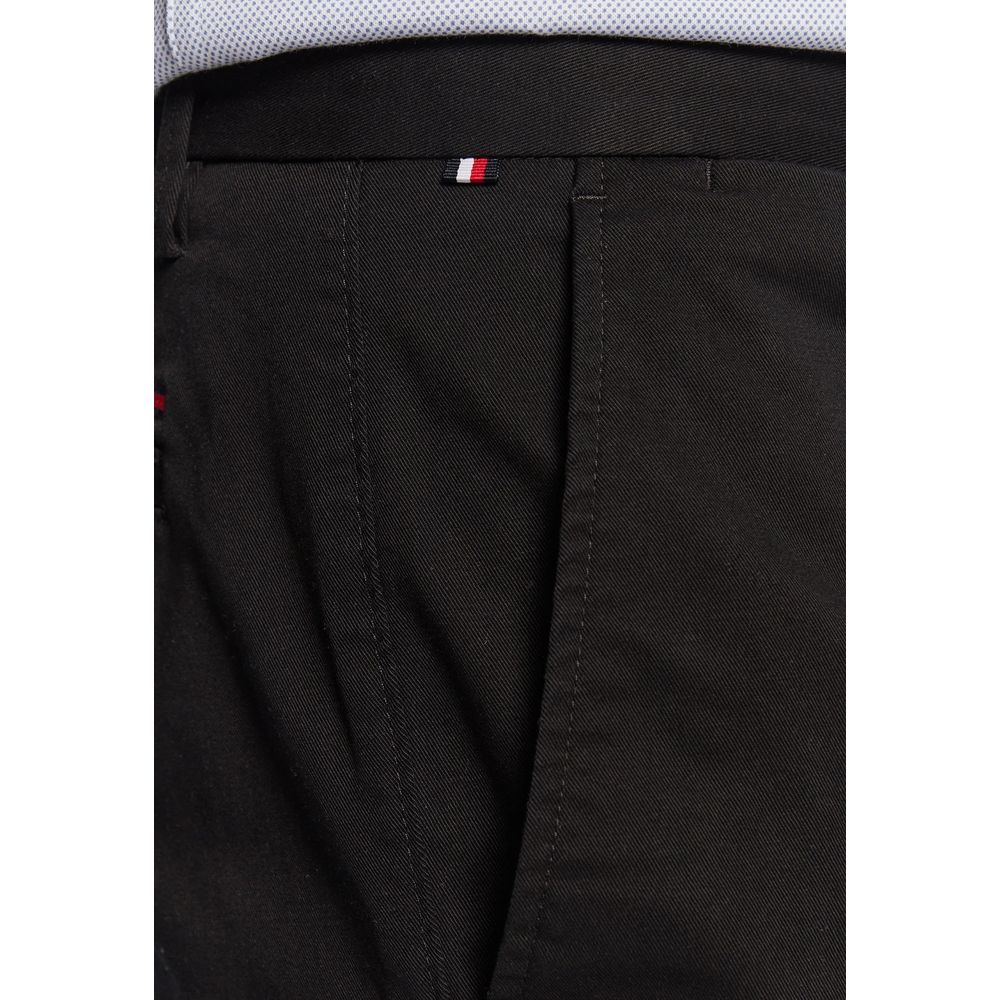Pantalon décontracté en coton recyclé noir Tommy Hilfiger