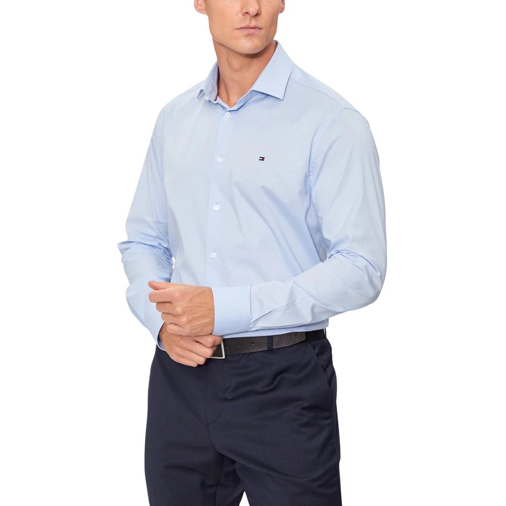 Chemise habillée Tommy Hilfiger en coton biologique bleu