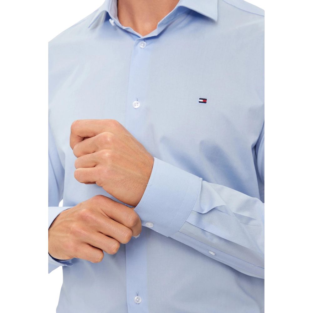 Chemise habillée Tommy Hilfiger en coton biologique bleu