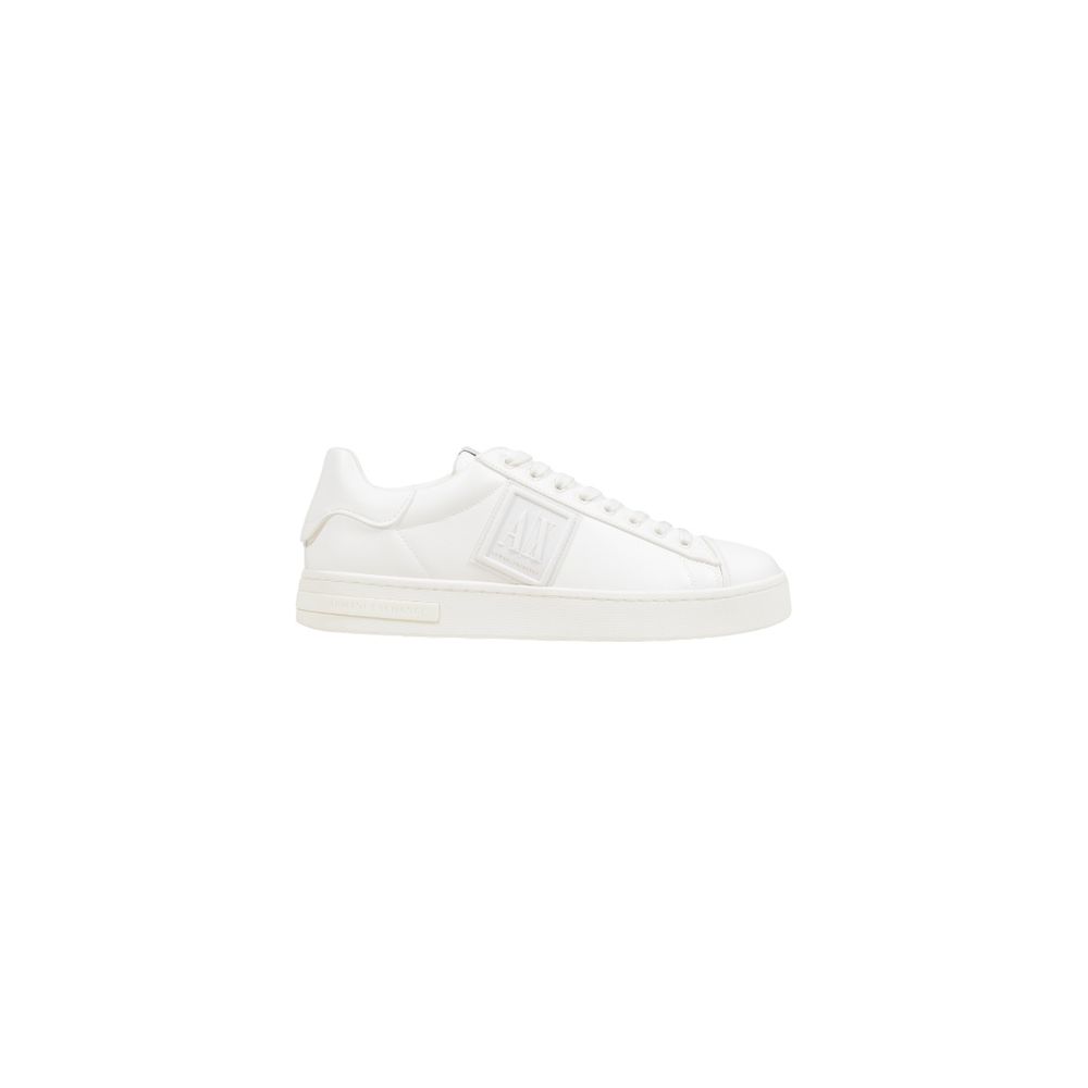 Baskets basses Armani Exchange blanches en polyester