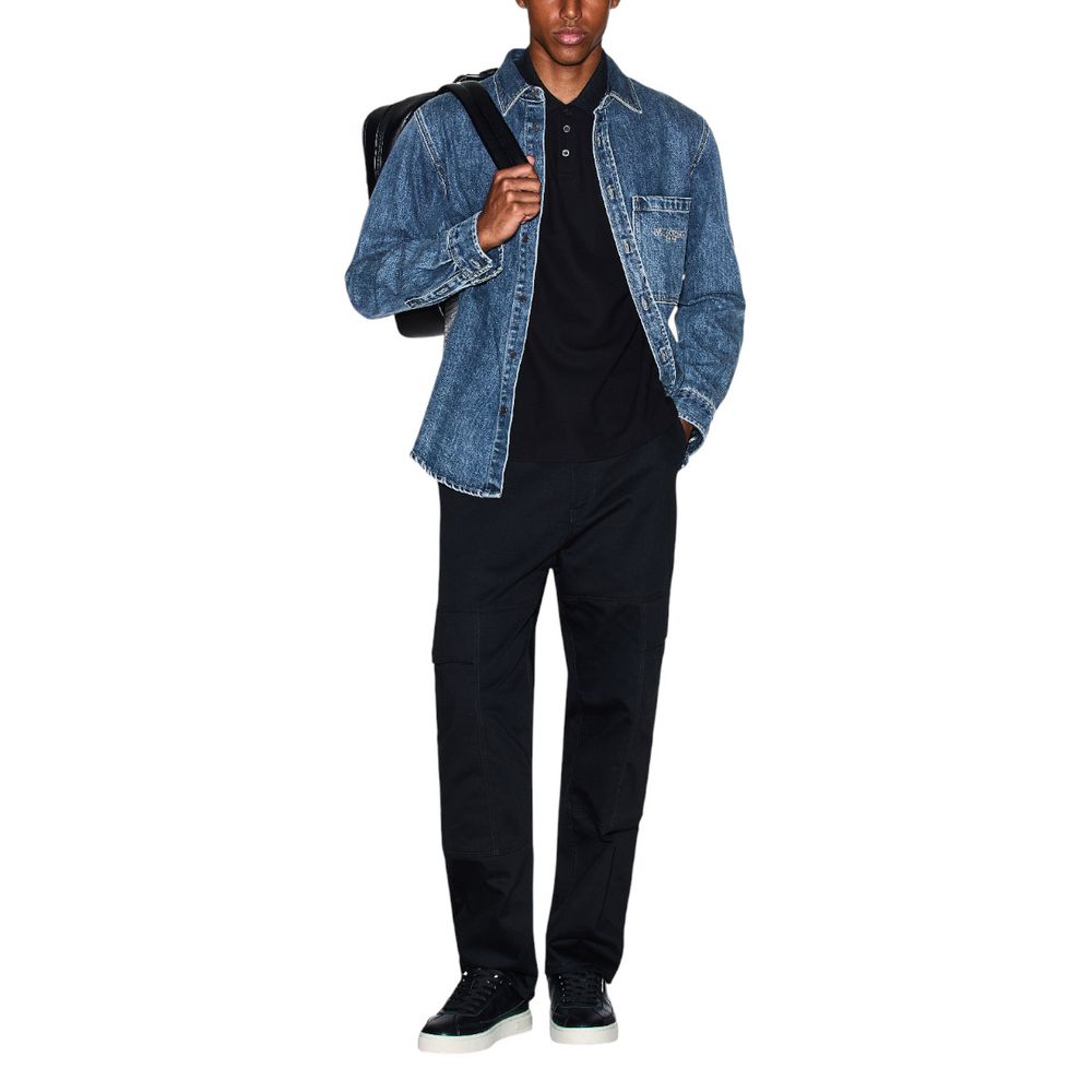 Chemise en denim bleu Armani Exchange