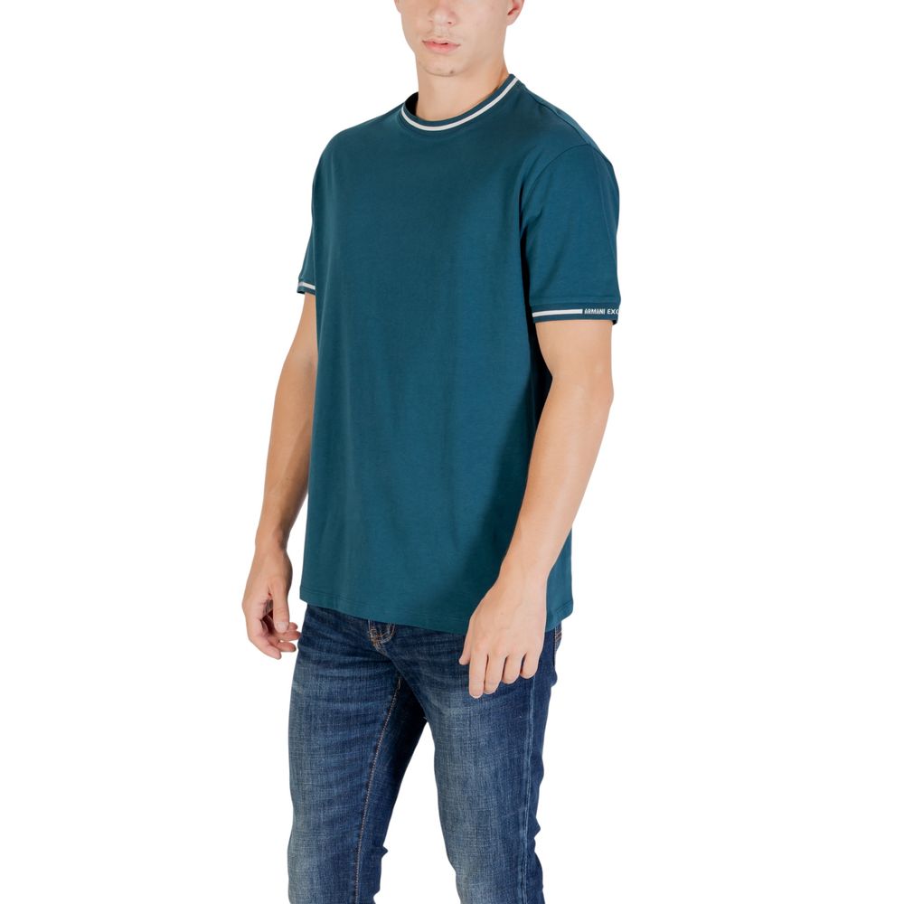 T-shirt en coton bleu Armani Exchange
