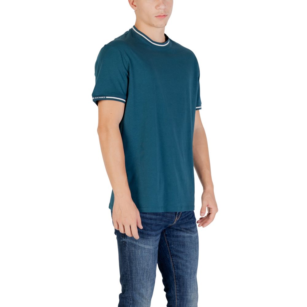 T-shirt en coton bleu Armani Exchange