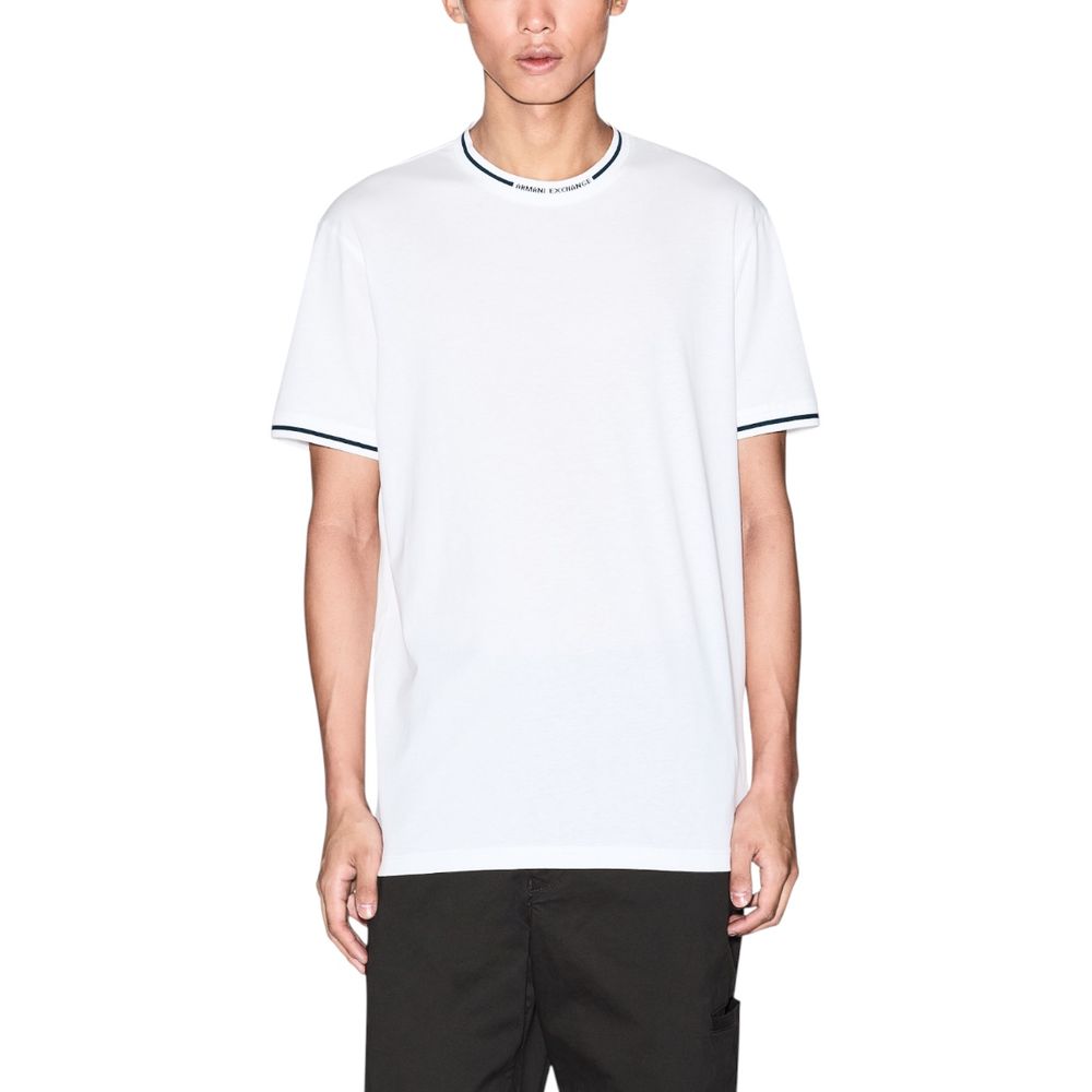 T-shirt blanc en coton Armani Exchange