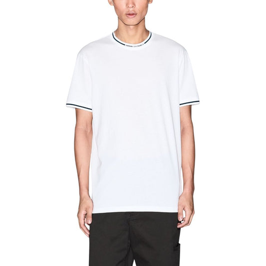 T-shirt bianca in cotone Armani Exchange