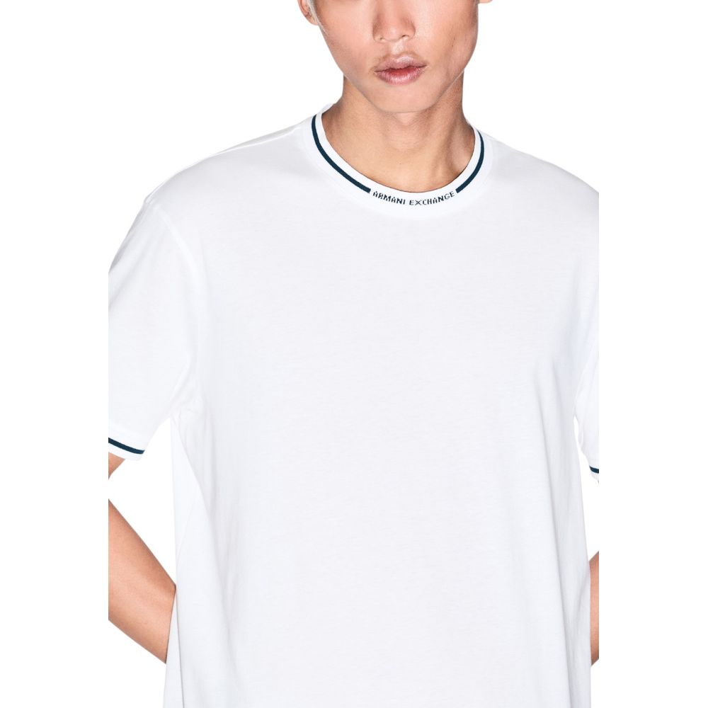 T-shirt blanc en coton Armani Exchange